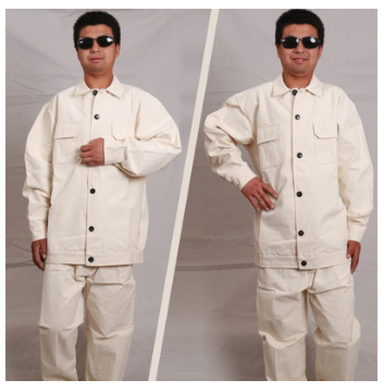 加厚电焊服 厚白帆布工作服 劳保电焊工作服 电焊工服套装