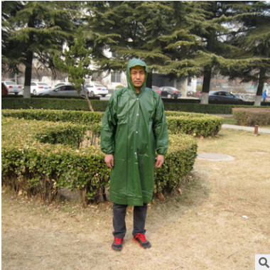 厂家牛津劳保雨衣长身有袖雨披钓鱼抗洪旅行成人户外步行长款雨衣