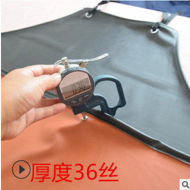 雄飞劳保厂家直销黑红复合pvc防水围裙35丝 防油 耐酸碱工业围裙图2