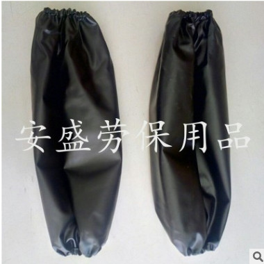复合双胶工作防水套袖牛筋pu皮革袖套防水防油耐酸碱护袖图3