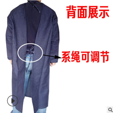 批发劳动布反穿衣耐磨成人长袖罩衣围裙防污劳保工作服护衣牛仔图2