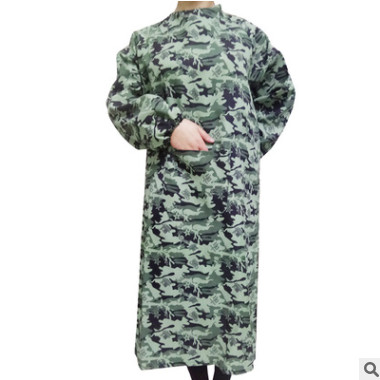 迷彩罩衣男加长仓库搬运耐磨反穿褂长袖成人防尘污围裙工作服图3