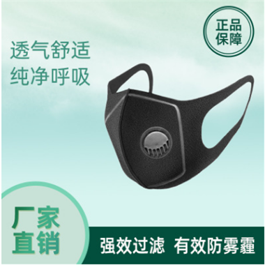 厂家直销时尚防尘口罩PM2.5呼吸阀口罩耳带防雾霾可批发可定制