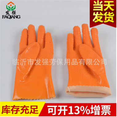 岩浪628L止滑耐油镀锌专用手套 pvc耐酸碱工业手套 工作防护手套