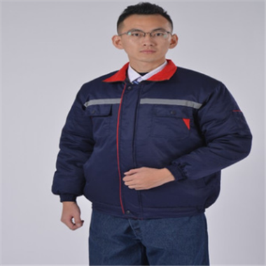 棉衣冬季工作服棉服 加厚工作服工程汽修劳保服棉袄 蓝棉袄丝绵袄图3