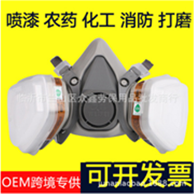 防毒面具喷漆专用农药装修打磨面罩甲醛化工消防6200同款防毒口罩图2