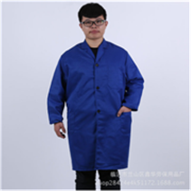 劳保工作服 搬运工大褂长大褂耐磨防尘服秋冬成人罩衣蓝大褂印刷图3