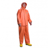 劳保服橘红色加厚pvc大帽檐户外雨衣套装成人橡胶矿山雨衣坑道服