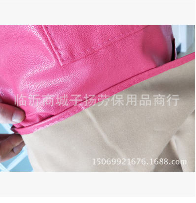 防水防油耐酸碱pu皮革无袖围裙 仿皮质防水工作服围裙 可印广告图3