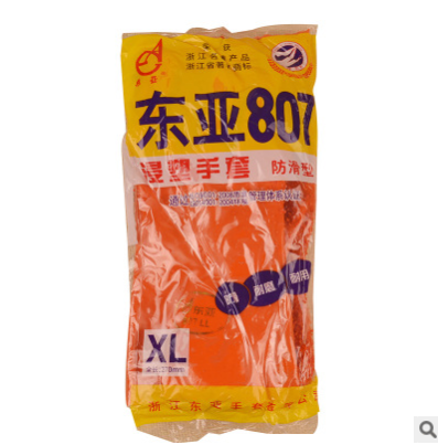 288东亚807止滑手套 耐油耐酸碱工业劳保手套 PVC888防滑手套宣贺图3