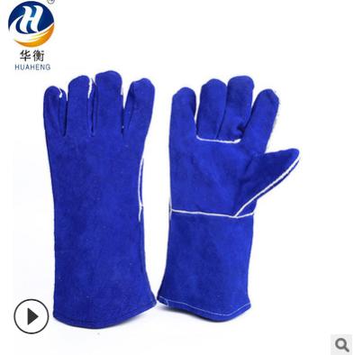 牛二层皮电焊专用手套 耐高温耐磨劳保工作手套 电工专用手套批发图2