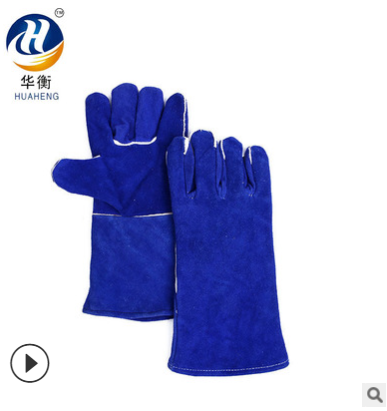 牛二层皮电焊专用手套 耐高温耐磨劳保工作手套 电工专用手套批发图3