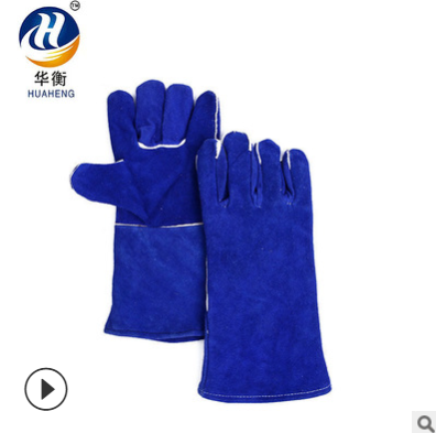 劳保电焊手套牛皮耐磨耐高温劳保手套建筑搬运机械加工防护手套图2