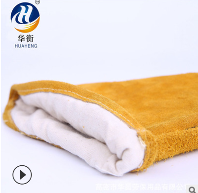 厂家直销电焊手套牛皮耐磨耐高温防护 气焊氩弧焊劳保防护手套图3