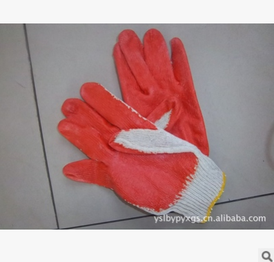 纱线浸胶 乳胶手套 平胶 工作手套 生活手套 rubber gloves图3