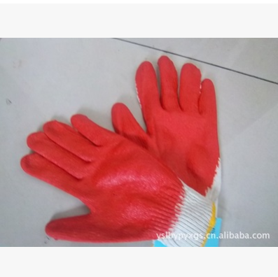 纱线浸胶 乳胶手套 平胶 工作手套 生活手套 rubber gloves