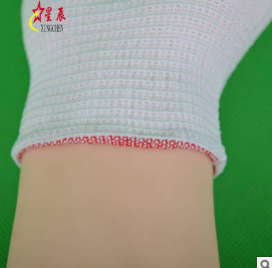 厂家批发13针无尘耐磨作业手套 薄款劳保尼龙手套坯 白尼龙手套图2