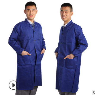 厂家直销工作服 蓝大褂 加大加厚订制印字绣字广告宣传用字图2