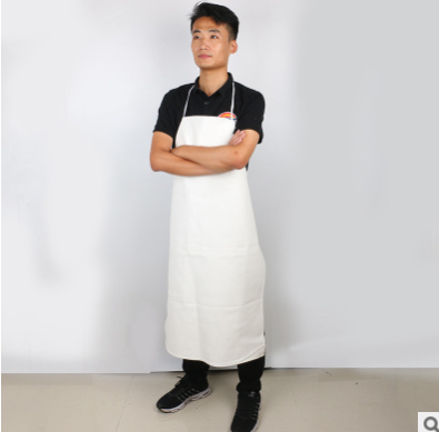 厂家供应白色PU围裙冷库工作围裙 简约纯色食品厂厨房工作服围裙图2