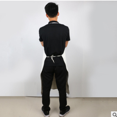 厂家供应白色PU围裙冷库工作围裙 简约纯色食品厂厨房工作服围裙图3
