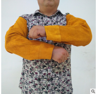 供应全牛皮护袖 焊接防护套袖劳保防护袖筒电焊专用袖子围裙护脚图2