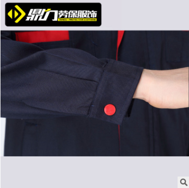 拼肩春秋工装电焊机修工作服男车间厂服广告促销劳保服定制logo图3