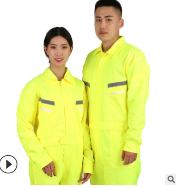自产自销立领大口袋反光条连体服劳保工作服结实耐磨男女工装制服图3