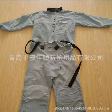 加工定制焊工防护服 加长款长袖低领反穿 牛皮工作服 劳保电焊服