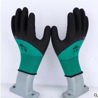 发泡胶乳胶 透气耐磨劳保手套浸胶防滑 防护作业工业男女手套