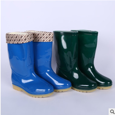 厂家直销 雄鹭牌306单/306棉女士中帮雨靴 PVC防滑耐磨女士雨鞋