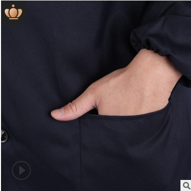 男女长款蓝色大褂工作服长袖搬运工作防尘劳保服工装批发工厂罩衣图2