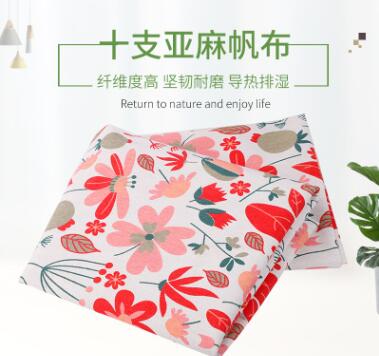 厂家直销十支亚麻帆布粉色小清新布料现货供应桌面布背景布批发图3