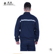厂家定制新款牛仔春秋工作装 安保服 工厂车间工作制服现货批发图2