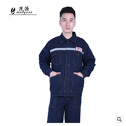 厂家定制新款牛仔春秋工作装 安保服 工厂车间工作制服现货批发图3