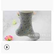 元昊女士中筒袜子 点点提花中筒袜子全棉 袜子制造厂家直供定制图3