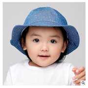 靓冠儿春季新款韩版棉1-2岁男女儿童宝宝外出遮阳渔夫盆帽