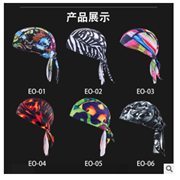 嘻哈街舞海盗帽包头巾成人帽全棉变形虫头巾帽定制方巾出口高品质图2