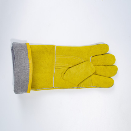 厂家直销牛皮防寒保暖手套耐磨劳保加厚耐低温电焊劳保工作手套