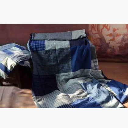 丹凤手工：农村自织老粗布纯棉床单加厚拼布被单1.5m1.8m2m床品图2