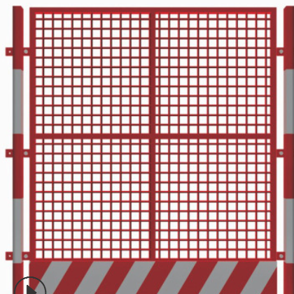 塔吊围栏冲压板烤漆塔吊围挡护栏塔吊防护网现货建筑安全基坑护栏图2