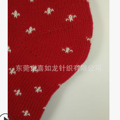 长筒礼物袜 花点圣诞高档礼物袋 圣诞装饰毛线针织礼品袜图3