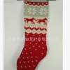 长筒礼物袜 花点圣诞高档礼物袋 圣诞装饰毛线针织礼品袜