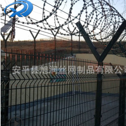 铁道防攀爬围网 刺丝滚笼监狱护栏网 看守所刀片刺绳护栏网图2