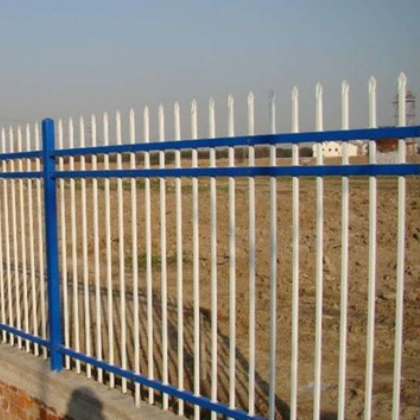 锌钢护栏 镀锌方管护栏 组装式蓝白色铁艺围栏隔离栅栏 小区护栏