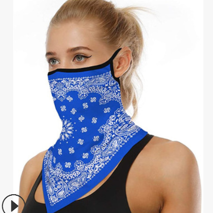 亚马逊热销冷感防晒面罩冰丝围脖骑行三角巾头巾透气面巾bandana图2
