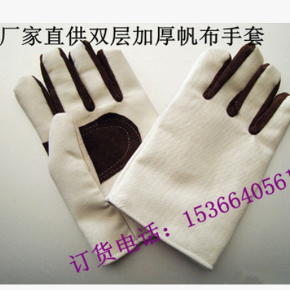 厂家直销专业生产专业定制优质劳保手套批发帆布手套图2