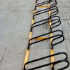 防盗优质耐撞卡位式自行车停车架厂家供应定制 组装黄黑相间