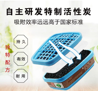 一护有机蒸汽滤毒盒9001CN9002CN化工防毒6001防护面具面罩滤毒盒图2