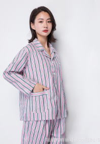 病号服 纯棉长袖 蓝白条套装 病人服病员住院服老人护理服图3