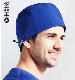 手术帽医生帽护士帽短发适用手术室帽子涤棉纯色经典圆顶帽工作帽